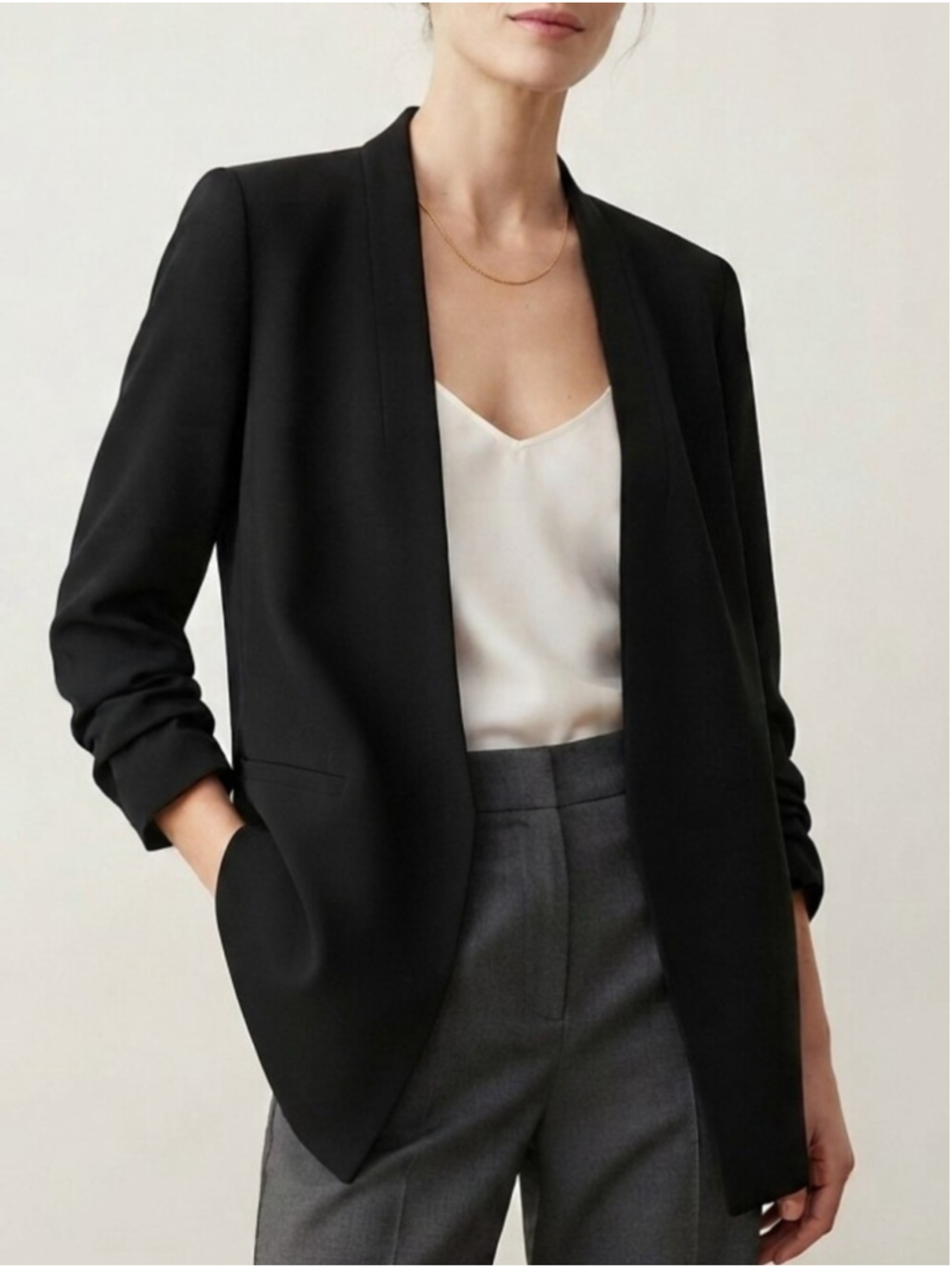 DKNY Black Blazer Workwear Professional Business Casual Corporate Academia Prep - Picture 1 of 13